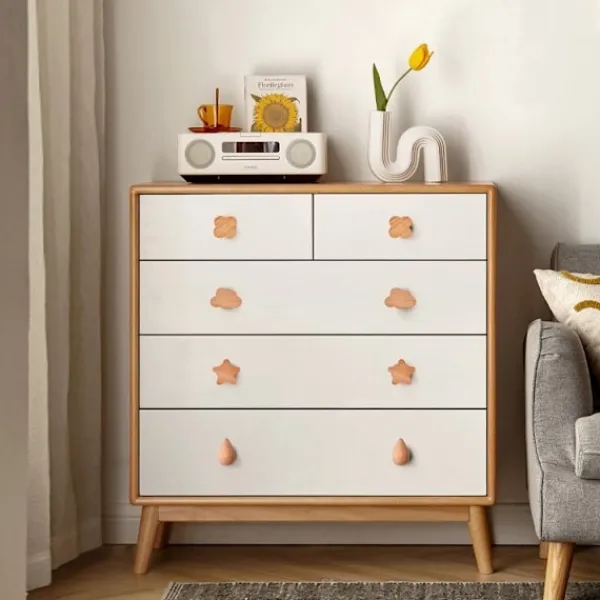 ATELA Byråer>8 × Trädraghandtag Mångsidig stil Bred applikation Träskåpsknoppar Set med skruvar Trämöbelhandtag Snygga