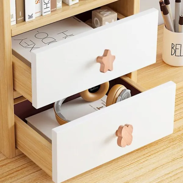 ATELA Byråer>8 × Trädraghandtag Mångsidig stil Bred applikation Träskåpsknoppar Set med skruvar Trämöbelhandtag Snygga