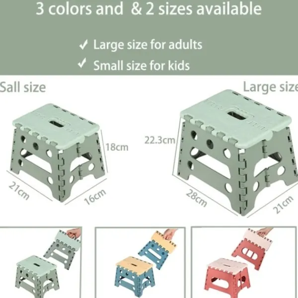 Pallar>18 cm hög - Bärbar pall i blå plast för barn och vuxna - H yoyo