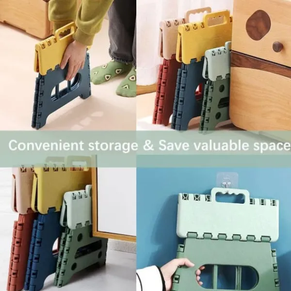 Pallar>18 cm hög - Bärbar pall i blå plast för barn och vuxna - H yoyo