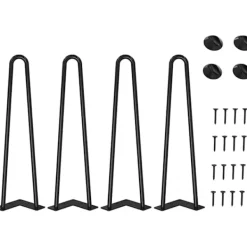 Småbord>41 cm Hårnålsbordsben Max Stöd 204 kg med Skyddsfötter Modern Stil från Mitten av Århundradet för Möbelben, Soffbordsben