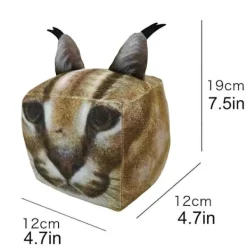 FJORD Sittpuffar>19 cm Ny Raise A Floppa Plyschleksak Söt Mjuk Fylld Tecknad Spel 3D Stor Fyrkantig Kattdocka För Barn Födelsedag Julklapp