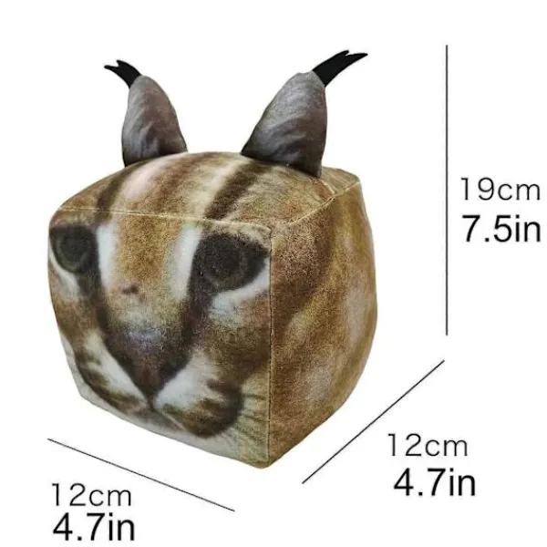 FJORD Sittpuffar>19 cm Ny Raise A Floppa Plyschleksak Söt Mjuk Fylld Tecknad Spel 3D Stor Fyrkantig Kattdocka För Barn Födelsedag Julklapp