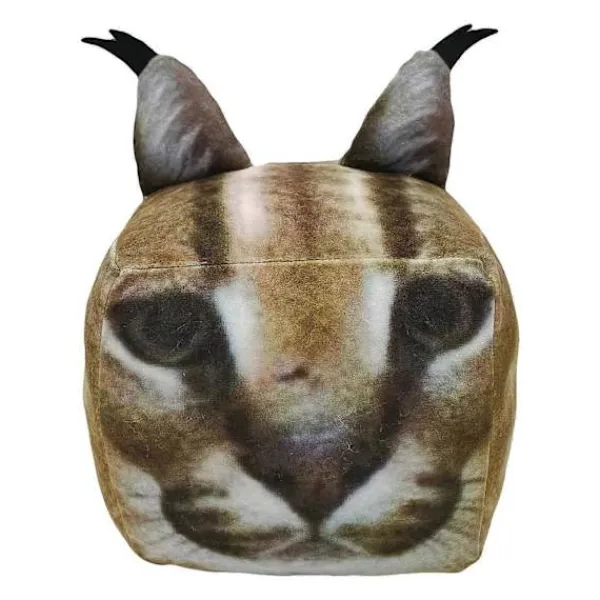 FJORD Sittpuffar>19 cm Ny Raise A Floppa Plyschleksak Söt Mjuk Fylld Tecknad Spel 3D Stor Fyrkantig Kattdocka För Barn Födelsedag Julklapp