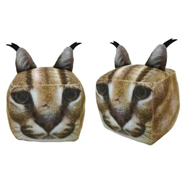 FJORD Sittpuffar>19 cm Ny Raise A Floppa Plyschleksak Söt Mjuk Fylld Tecknad Spel 3D Stor Fyrkantig Kattdocka För Barn Födelsedag Julklapp