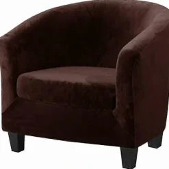 Fåtöljer>2 Delar Sammet Fåtöljöverdrag med Avtagbart Mjukt Stretch Sittdynöverdrag Fåtöljöverdrag Soffa Möbelskydd för Vardagsrum Cl