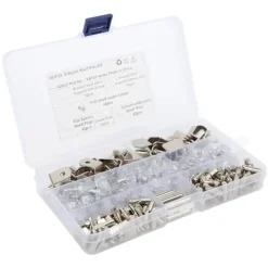 Hyllor>160 Delars RV Hyllstiftssats Nickelpläterade Cylindriska Hyllstöd Stift L-formade Skåpmonteringsfästen