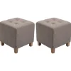 BellaFurn Sittpuffar>2 -deluppsättning av sittpallar - Sätekuber - Stylisk uppgradering för vardagsrum | Färg: Taupe
