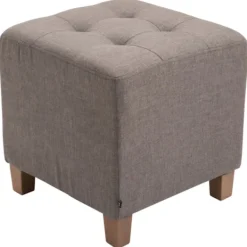 BellaFurn Sittpuffar>2 -deluppsättning av sittpallar - Sätekuber - Stylisk uppgradering för vardagsrum | Färg: Taupe