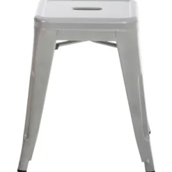 BellaFurn Pallar>4 -deluppsättning av sätepallar - Stolar - Robust & stapelbar design | Färg: Silver