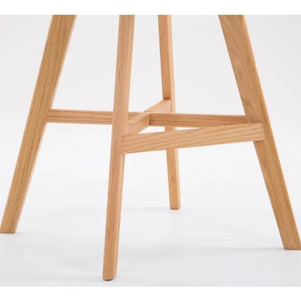 BellaFurn Stolar>2 -deluppsättning barstolar - trästolar - Utmärkt sittplatskomfort | Färg: Brun | Klädfärg: Naturen