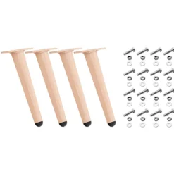 BellaFurn Balkongmöbler>4 -deluppsättning möbler ben - bordsben - rostfritt och väderresistent aluminium