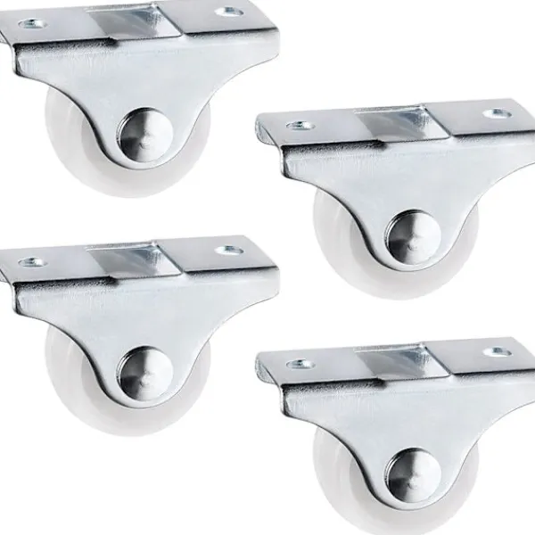 Kontorsmöbler>4 fasta hjul 25mm plast möbelersättningshjul riktningsbara lådhjul