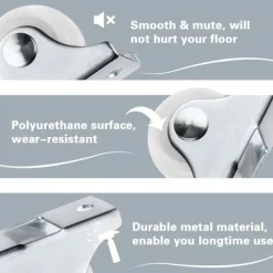 Kontorsmöbler>4 fasta hjul 25mm plast möbelersättningshjul riktningsbara lådhjul