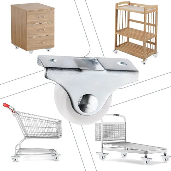 Kontorsmöbler>4 fasta hjul 25mm plast möbelersättningshjul riktningsbara lådhjul