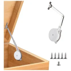 Kistor & Koffertar>1 Förpackning Leksakslåda gångjärn Mjukstängande lockstöd gångjärn Bröstkorg gångjärn för trä, , Förvaringskista & Bänk