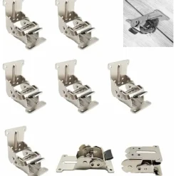 Balkongmöbler>0-90-180 graders självlåsande fällbart gångjärn flipbordförlängningsplatta fällbart stödjärn fällbara arbetsbänksbeslag med silverpaket om 8