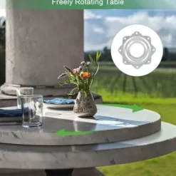 Balkongmöbler>360 graders vridplatta 6 delar Metall Lazy Susan Vridplatta Lazy Susan TV-vridplatta 4 Fyrkantig Vridplatta Kullager Vridplatta för Kontorsmöbler，3