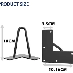 Matbord>4 Hårnålsben 4ST Solida Bordsben för Möbelben med Skyddsfötter, 9MM Dia Soffbordsben, Stolsben, Skåp, Soffa 10cm