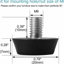Stolar>16 justerbara möbelfötter Nivåreglering Glider Bas Ben Bord Cap