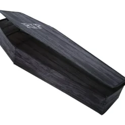 Kistor & Koffertar>60" Kista-rekvisita med trätryck och lock - Svart