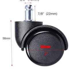 Kontorsmöbler>10 mm Gummihjul med Stift för Ersättning av Stols Hjul