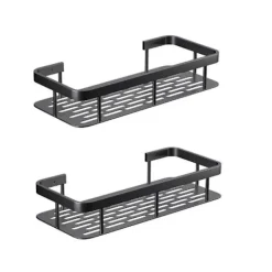 Hyllor>2025 Ny Modell 2st Badrumshyllor Borrfri Väggmonterad Hörnhylla Dusch Förvaringsställ Hållare Toalett Smink Org