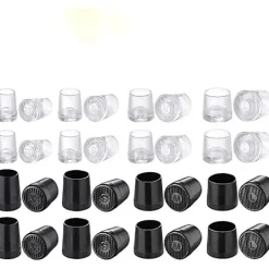 Stolar>16 par skyddande klackar, Starvast gummihälstack klackersättning, svart och vit