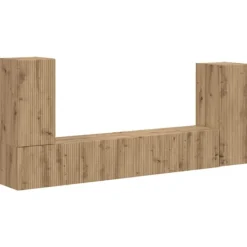 vidaXL Tv-Bänkar>4 pcs Artisan Ek