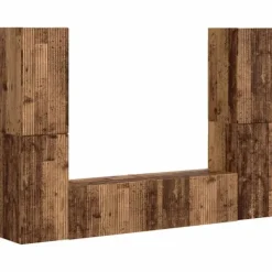 vidaXL Tv-Bänkar>3 pcs Gammalt trä