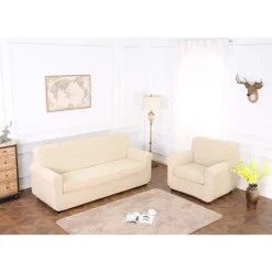 Soffor>1 Person (1 sofföverdrag + 1 kuddfodral) sofföverdrag, Jacquard fåtölj överdrag sofföverdrag, Stretch Spandex Stretch sofföverdrag möbel Pro