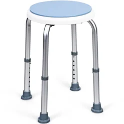 Northix Pallar>360° roterande duschpall, justerbar höjd, blå