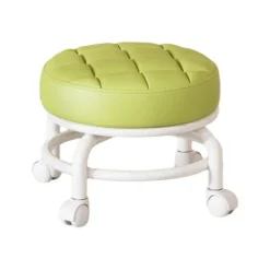 Pallar>360° Roterande Rullpall Hushållspall Flyttbar Pall Lågt Buller Remhjul Låg Pall Universella Svängbara Hjul För Kök Hem-FA-