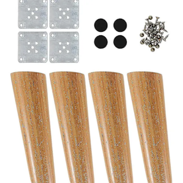 Soffbord>1 set av nordiska stil bordsben möbelben i massivt trä soffbordsskåpsben