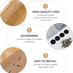 Småbord>1 Set Nordiska Bordsben i Massivt Ekträ för Möbler