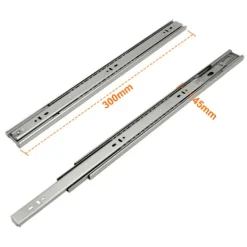 Kontorsmöbler>4 st 300 mm lådskenor Full Extension Slide Heavy Duty Slide Teleskopisk Slide Kullagerskena 45 mm