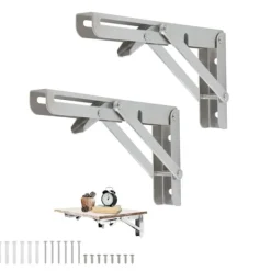 Balkongmöbler>2 st 250 mm väggmonterade fällbara konsoler i rostfritt stål, fällbara konsoler, kraftiga fällbara konsoler