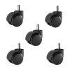 Kontorsmöbler>5 st 2 tums svarta kontorsstolshjul Ersättning - Kontorsstolshjul Kraftig ersättning för H