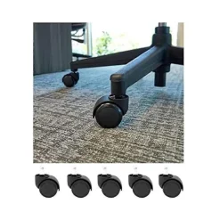 Kontorsmöbler>5 st 2 tums svarta kontorsstolshjul Ersättning - Kontorsstolshjul Kraftig ersättning för H