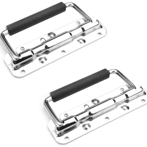 Kistor & Koffertar>2 st Bagagehandtag, 120 mm Kassa Handtag Vikbara Korg Handtag Säkerhetslåda Handtag Fjäderbelastade Vikbara Handtag med Handtag för Verktygslåda Ersättningslåda | Fyndiq