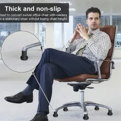 Kontorsmöbler>5 st Ersättningshjul för kontorsstol, fasta hjul, kontorsstolsglid, 2 tums golvglid för kontorsstol, fasta fotplattor