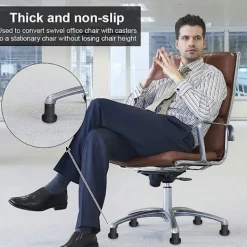 Kontorsmöbler>5 st Ersättningshjul för kontorsstol, fasta hjul, glidplattor för kontorsstol, 2 tum golvglidskydd för kontorsstol, fasta fotplattor