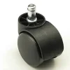 Kontorsmöbler>2 st Ersättningshjul i plast, svängbara, svarta, 50 mm, för kontorsstol, snurrstol, soffa