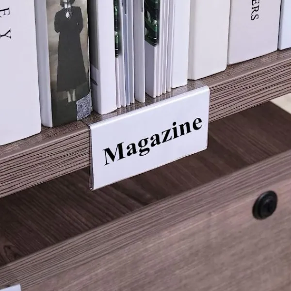 Hyllor>15 st Etiketthållare för Bokhyllor