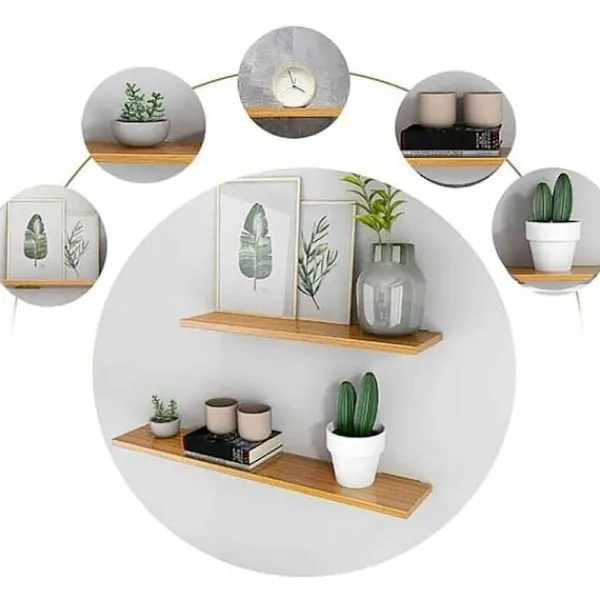 Hyllor>2 st flytande hyllkonsoler - Osynliga triangulära dolda hyllkonsoler - Vita