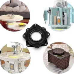 Balkongmöbler>4 st Fyrkantiga Roterande Vridplattor, Lazy Susan Vridlager Med Stålkula