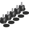 Kontorsmöbler>5 st Glidar Ersättningskontorsstol eller Pallar Swivel Caster Wheels till Fast Stationära Hjul, Av