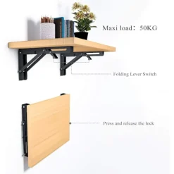 Hyllor>2 st hopfällbara hyllkonsoler 200 mm fällbar konsol vägg hylla tung