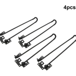 Balkongmöbler>4 st Hårnål Fällbara Bordsben, Svarta Tunga Metall Två Stång Stödben DIY Möbeltillbehör Bänk/Datorbordsben Höjd 51cm..DEBUNS