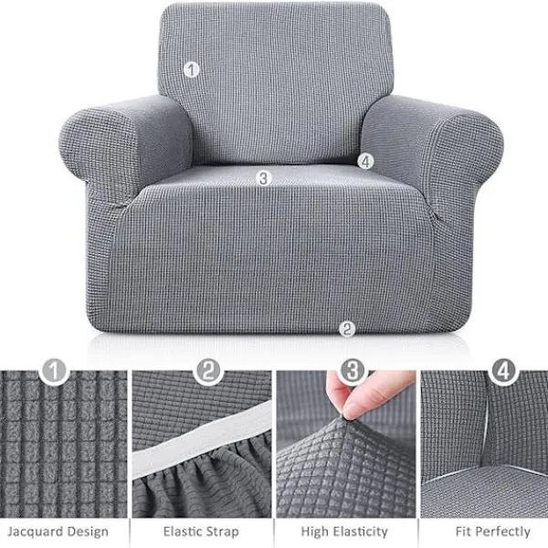 Soffor>1 st Jacquard Stretch Cover Stretch Cover Soffa C